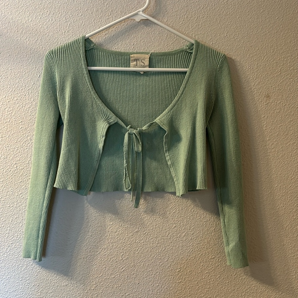 Twine And String tied front cardigan size small